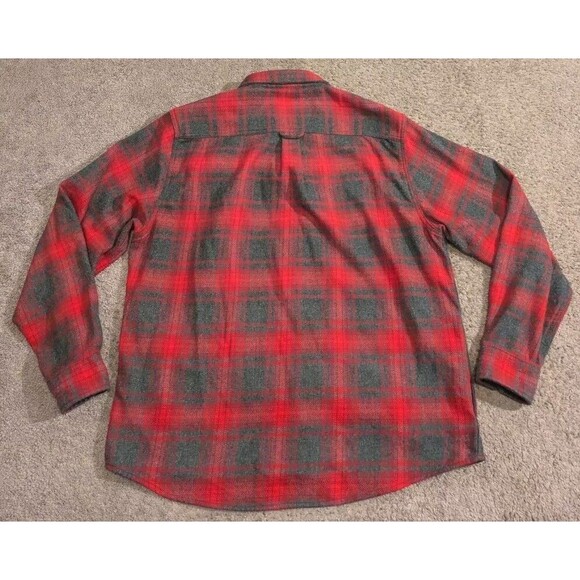 Orvis Heavyweight Flannel Red Plaid Shirt Jacket 1312517 Men's Size XL - Picture 5 of 6